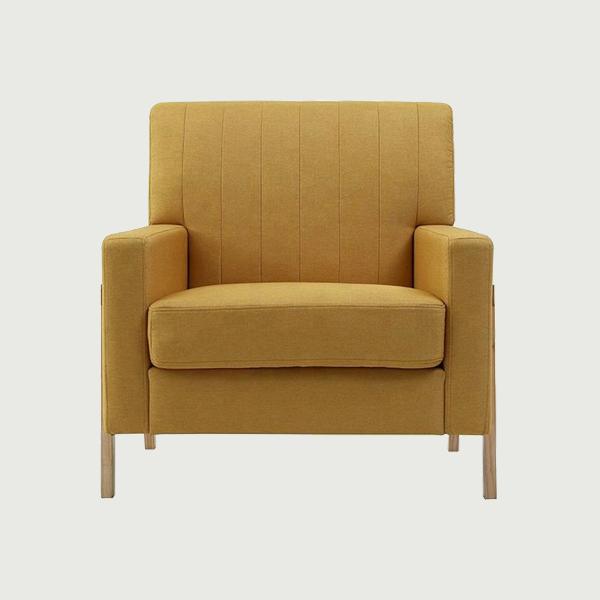 Nordic style living room furniture yellow leisure single sofa chair