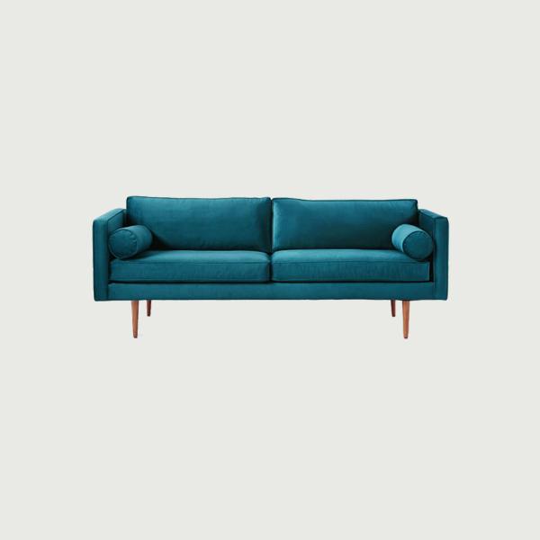 Italian Israel Velvet Sofa Blue 1 buyer