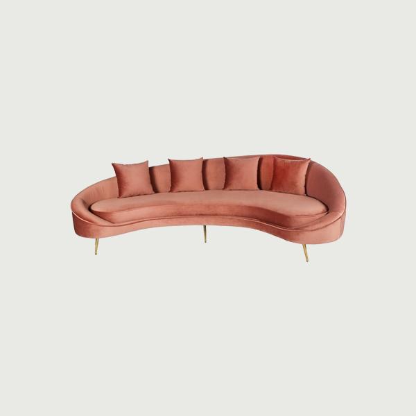 Modern curved sofa luxury wedding chaise lounge classin french sofas