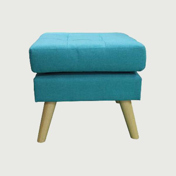 ODM&OEM square Upholstered Fabric footstool wooden for room