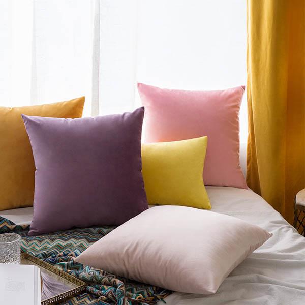 Solid Color Soft pillow Home Decor Velvet Cushion Cover Throw Pillow Covers