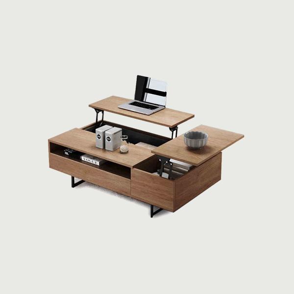 Modern wooden multifunction oak coffee table