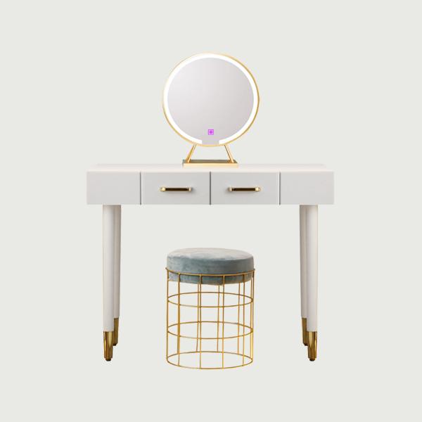 Nordic dressing table Dressing table with 3 light effect LED mirrors