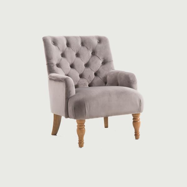 Upholstered Accent Chairs Bedroom chairs Armchairs with Solid Wood Legs