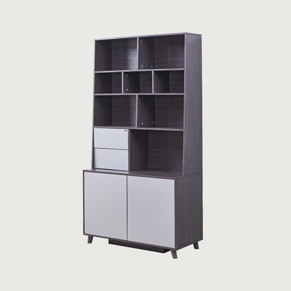 European style bookcase with doors and drawers wooden modern bookcase