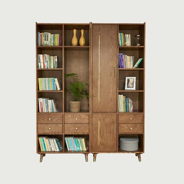 Modern Style Solid Bookcase Storage Wooden Display Shelf furniture bookcase