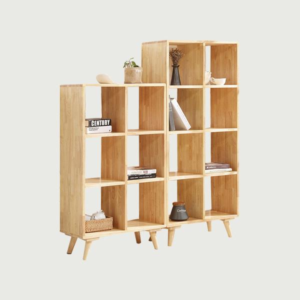 New Design Simple Solid Wooden Goods Storage Shelf Bookcase or Book Cabinet