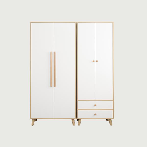 Modern Simple Almirah Home Wood storage Clothes Cabinet Wardrobe