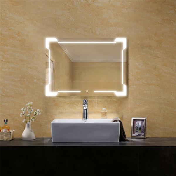 Led lighted wooden or wall mounted metal framed decorative mirror