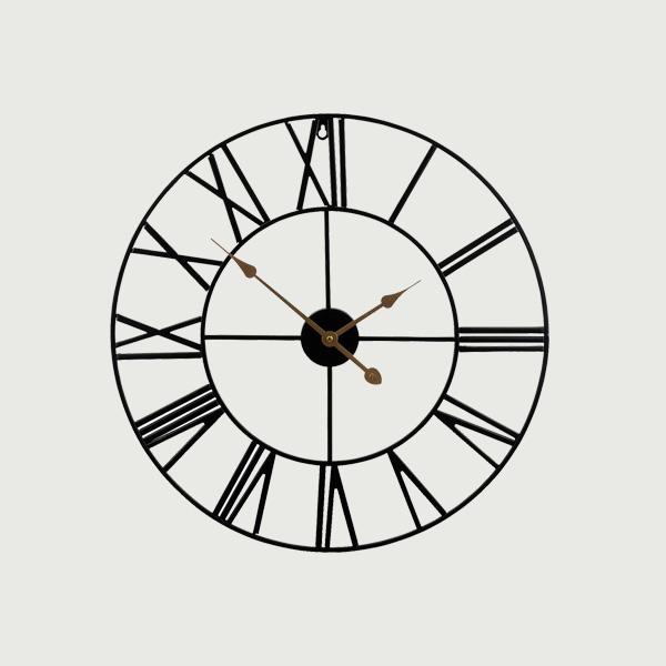 Black Metal Pocket Watch Wall Clock Indoor Metal Clock Wrought Iron Wall Clocks