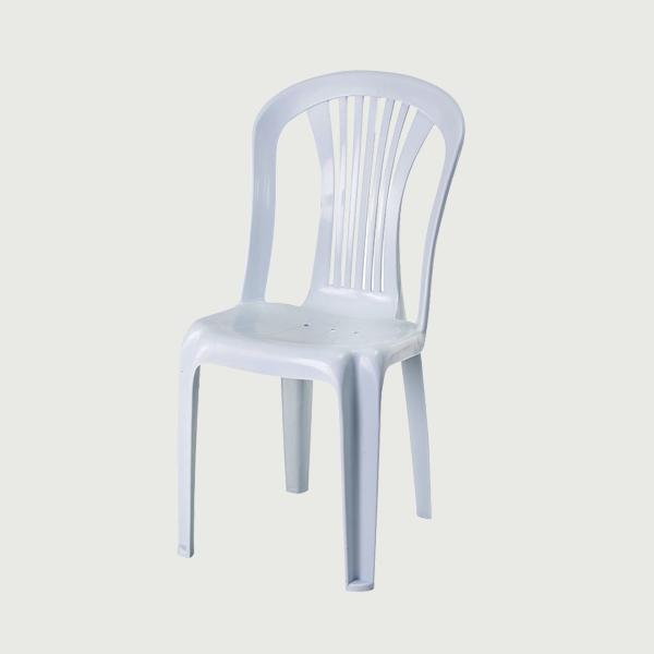 Modern garden furniture stackable white plastic chair