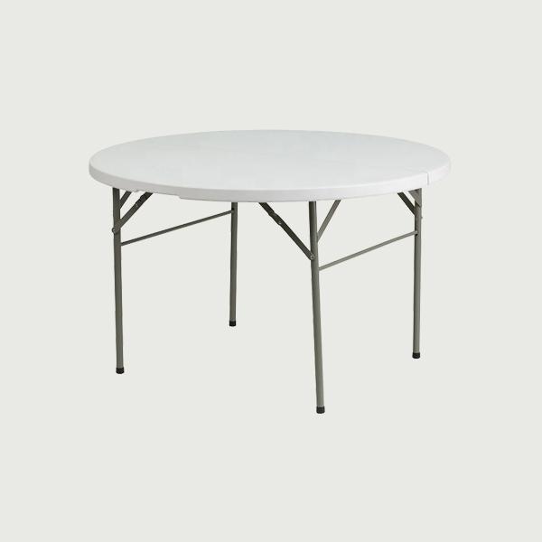 Round Fold Plastic Banquet and Event Folding Table with Carrying Handle