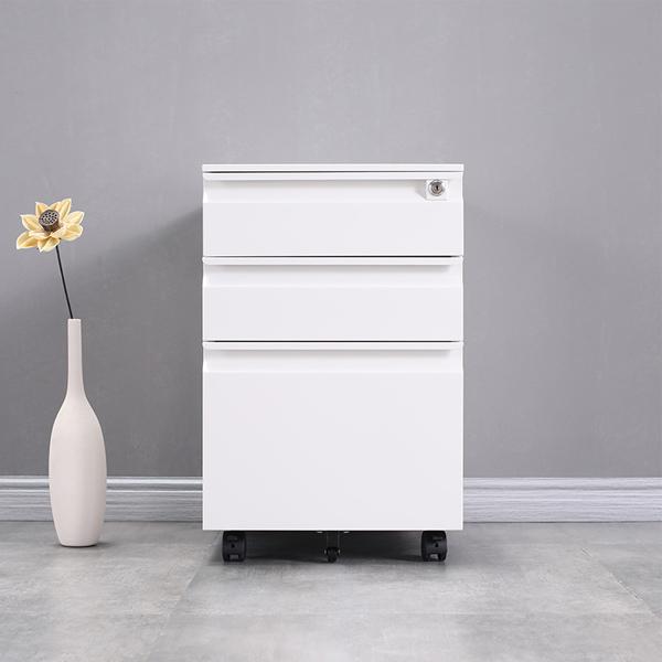  3 drawer steel storage file cabinet office vertical drawer mobile cupboard