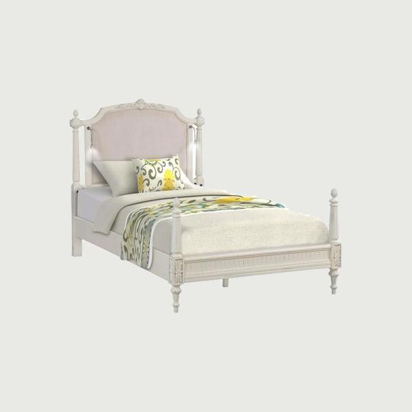 Classic wood girl kids house bed for children