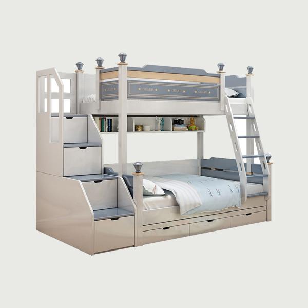 Factory price kids children modern solid bunk bed singe bed