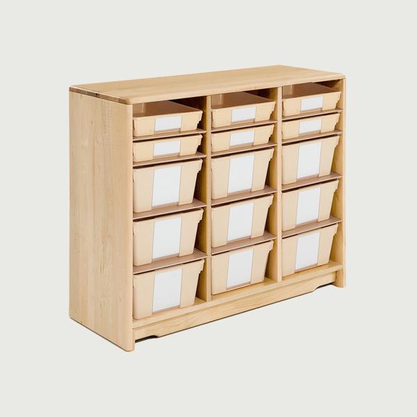 Kindergarten Toys Wood Small Kitchen Cabinet Storage Basket Cabinet for Baby