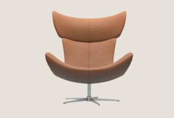 Leisure Dining Luxury leather accent modern Imola lounge armchair